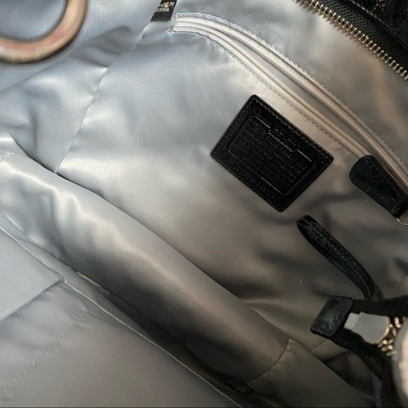 Coach • Solid Black Alex Patent Leather Shoulder Bag Purse - Picture 8 of 12